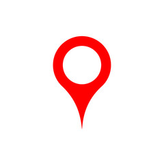 Pin location, map icon vector symbol illustration