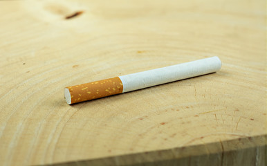 Close up of a cigarette showing
