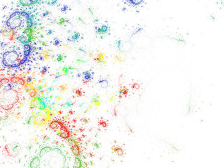 rainbow abstract fractal background 3d rendering illustration