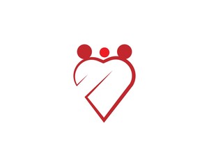 Adoption and community care Logo template vector icon