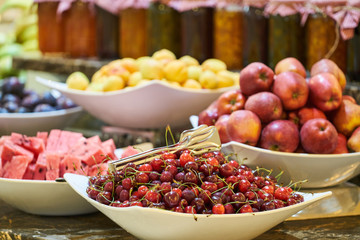 colorful and healthy fruits background