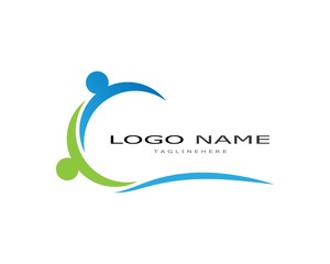 Adoption and community care Logo template vector icon