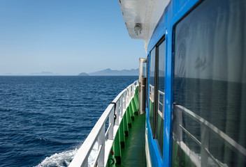 Ship ride to the Nisyros island from Kardamena port.