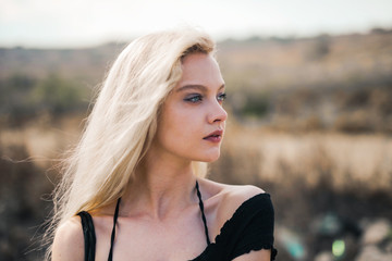 Naklejka premium Blonde beauty