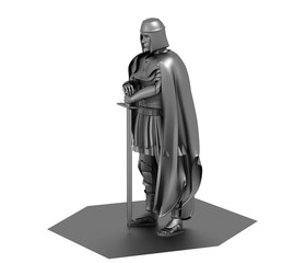 3D rendering, warrior character, illustration