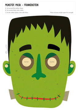 Frankenstein Printable Monster Mask 