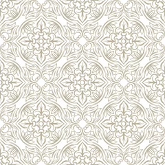 Deurstickers Italian ceramic tile pattern. Ethnic folk ornament. © incomible