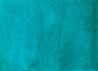 Fototapeta na wymiar Turquoise watercolor background