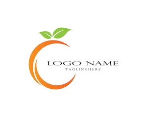 Orange logo design. Vector illustration