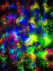 rainbow abstract fractal background 3d rendering illustration