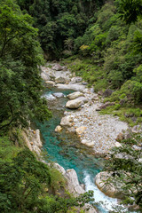 Fototapeta na wymiar View of river at taroko National park landscape in Hualien,taiwan.