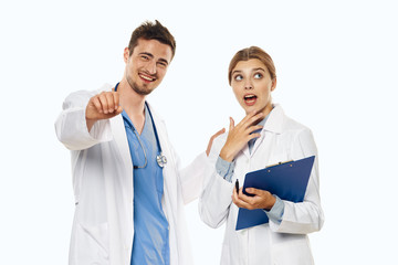 Fototapeta premium young doctor and nurse