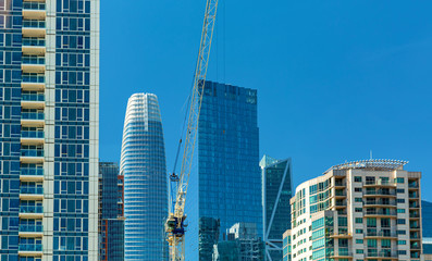 Fototapeta premium Downtown San Francisco skyline buildings and skyscrapers