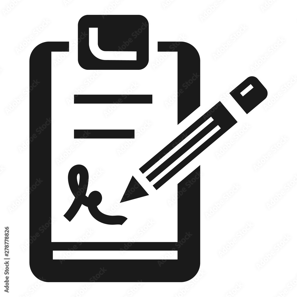 Poster checklist delivery icon. simple illustration of checklist delivery vector icon for web design isolat