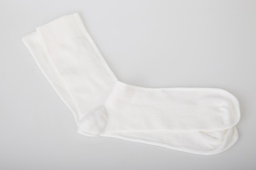 White socks isolated on white background