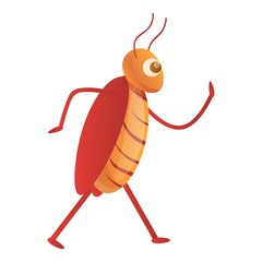 Cockroach kitchen icon. Cartoon of cockroach kitchen vector icon for web design isolated on white background