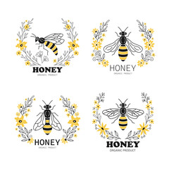 Honey label design.