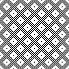 Seamless pattern. Abstract geometric background. Black and white texture. Diagonal monochrome design.