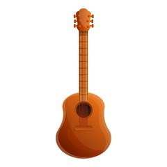 Acoustic guitar icon. Cartoon of acoustic guitar vector icon for web design isolated on white background