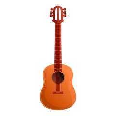 Classic wood guitar icon. Cartoon of classic wood guitar vector icon for web design isolated on white background