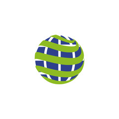 Globe icon logo design vector template