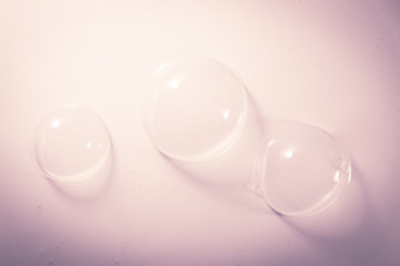 Beautiful abstract close up color white and pink soap bubbles background and wallpaper