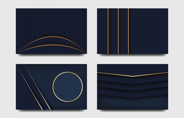9Modern abstract design geometric background. Dark blue background with design geometric pattern. Dynamic textured background. Vector illustration EPS 10