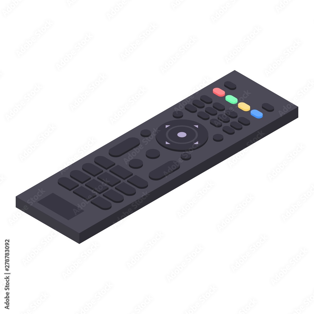 Poster tv remote control icon. isometric of tv remote control vector icon for web design isolated on white 