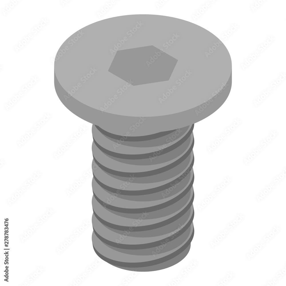 Aufkleber hexagonal bolt icon. isometric of hexagonal bolt vector icon for web design isolated on white backgr
