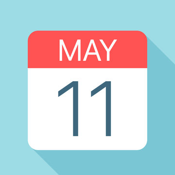 May 11 - Calendar Icon. Vector illustration of one day of month