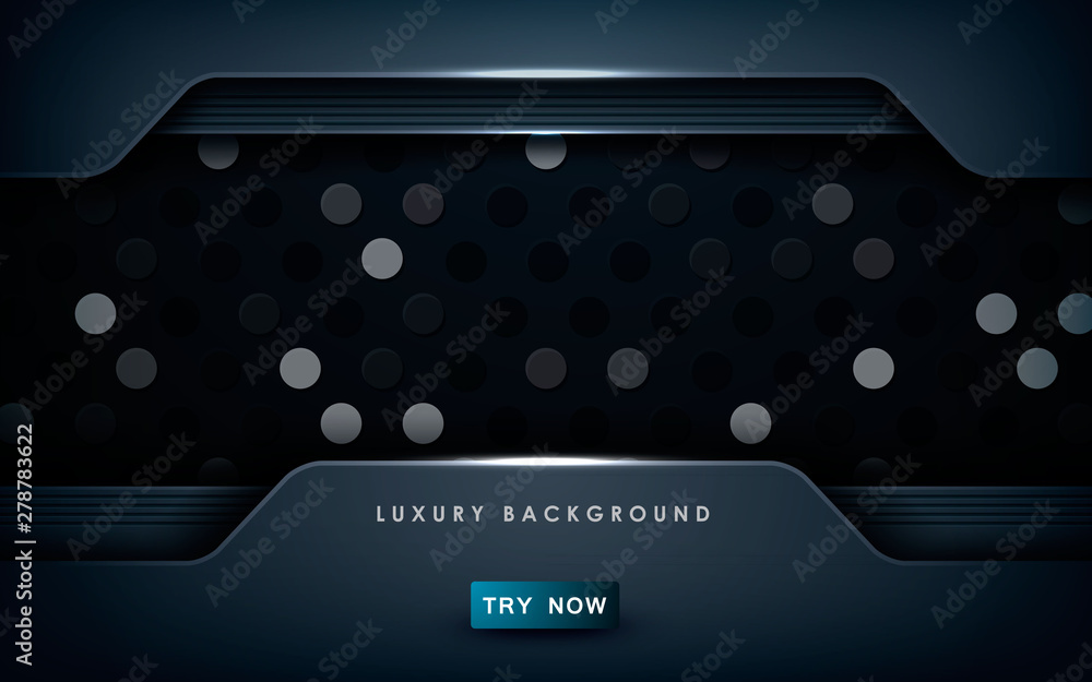 Poster black overlap background vector. realistic overlap layer on pattern background. vector illustration.