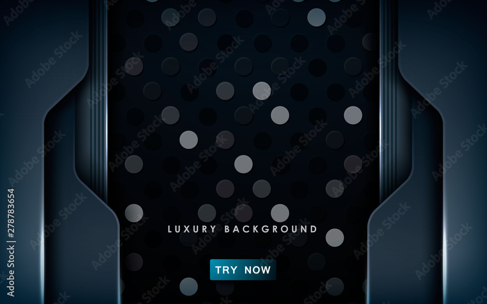 Poster black overlap background vector. realistic overlap layer on pattern background. vector illustration.