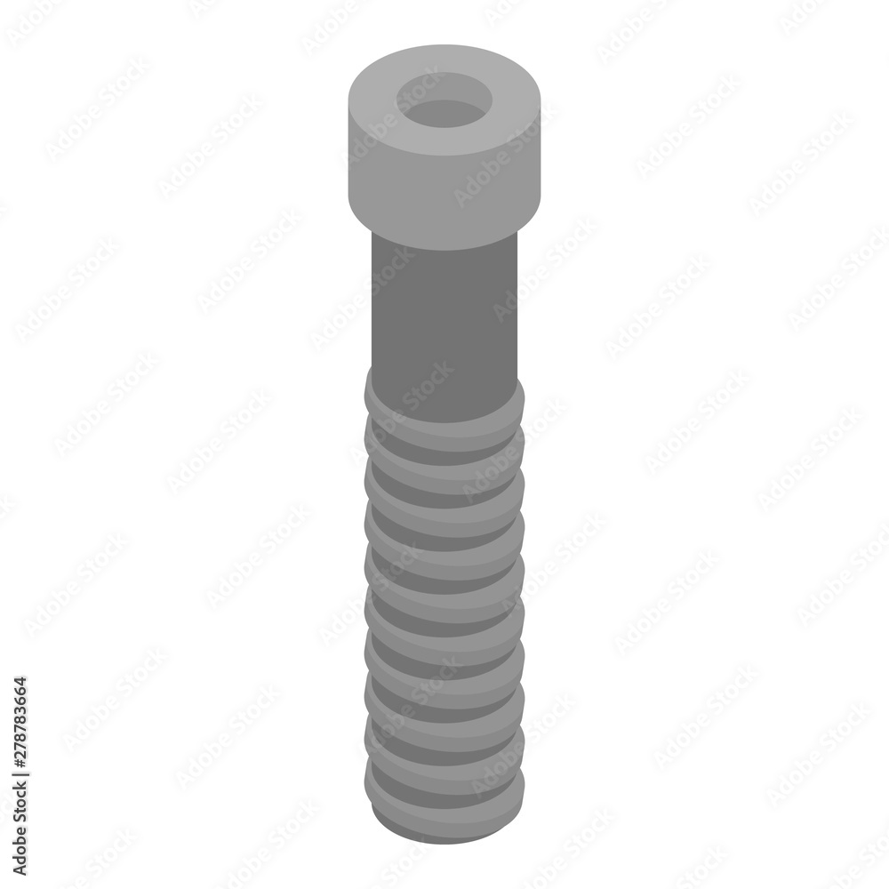 Poster bolt icon. isometric of bolt vector icon for web design isolated on white background
