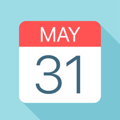 May 30 - Calendar Icon. Vector illustration of one day of month