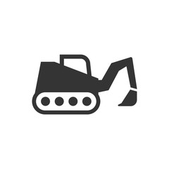 Excavator vehicle icon