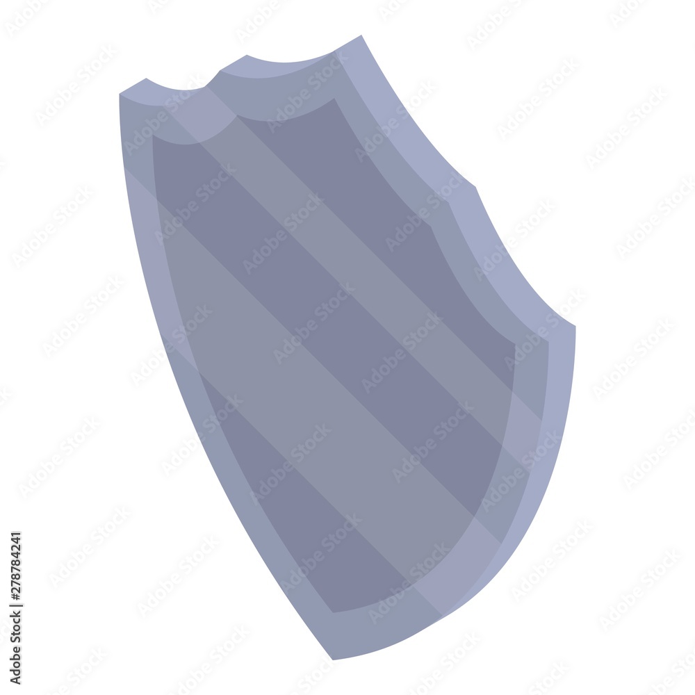 Poster shiny shield icon. isometric of shiny shield vector icon for web design isolated on white background