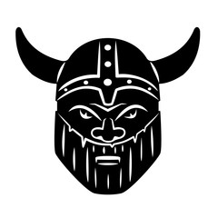 isolated illustration of a viking, head, vector draw