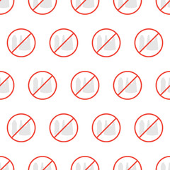 Say no to plastic vector seamless pattern background.