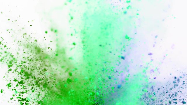 Super Slowmotion Shot of Color Powder Explosion at 1000fps.