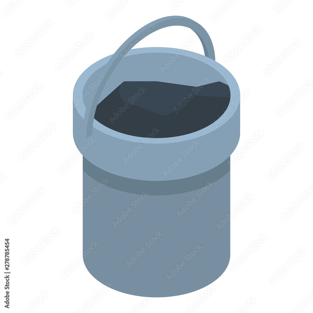 Poster coal bucket icon. isometric of coal bucket vector icon for web design isolated on white background