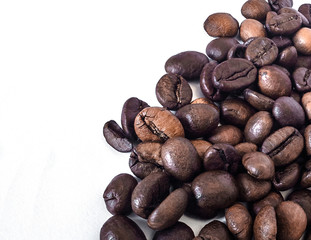 coffee beans on white background
