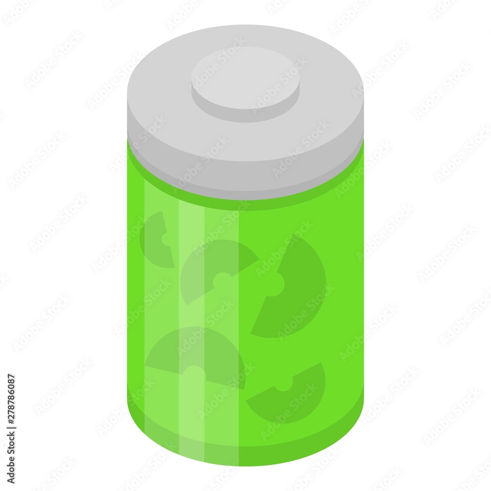 Poster can of kiwi jam icon. isometric of can of kiwi jam vector icon for web design isolated on white back