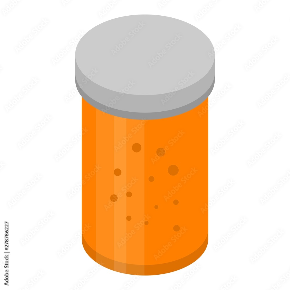 Poster jar of apricot jam icon. isometric of jar of apricot jam vector icon for web design isolated on whit