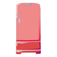 Retro fridge icon. Cartoon of retro fridge vector icon for web design isolated on white background