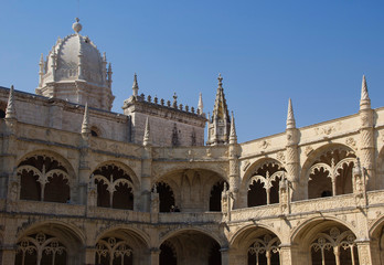 Central square in Lisbon. Portugal in the summer.	