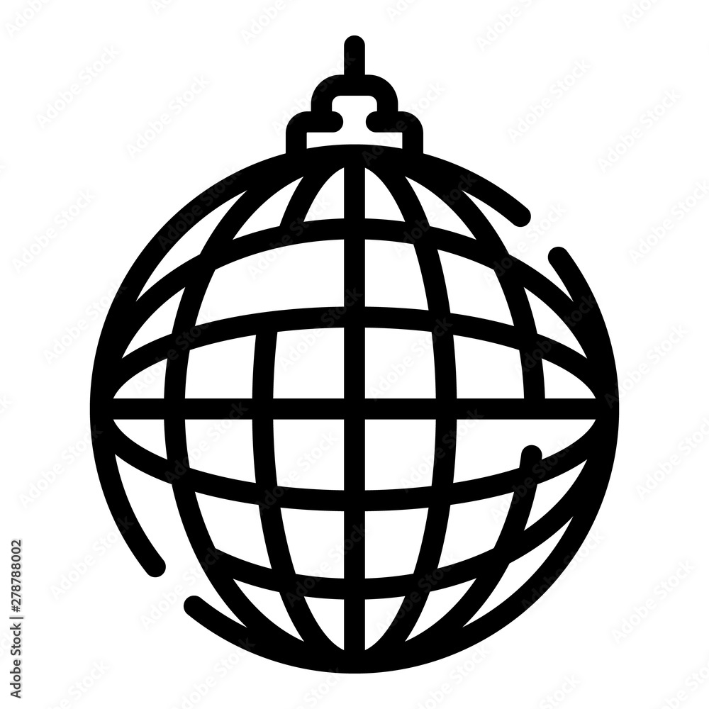 Aufkleber mirror ball icon. outline mirror ball vector icon for web design isolated on white background