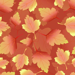 Naklejka na ściany i meble seamless pattern autumn leaf color background illustration seasons