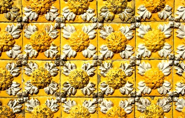 Typical tiles in Porto town, Portugal