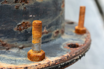 yellow screw on old metal