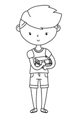 Teenager boy cartoon design vector illustrator